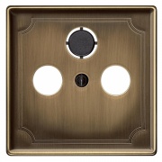 Накладка телевизионной розетки TV+FM+(SAT) System Design Merten античная латунь