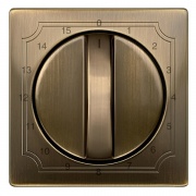 Накладка для механизма таймера 15 мин. System Design Merten античная латунь