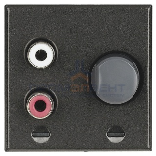 Axolute Встраиваемый разъем RCA для подключения к внешней стереосистеме – 2 модуля Axolute, цвет ант