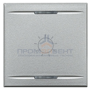 Axolute Клавиши с символами для системы автоматизации для 2 функций - 2 модуля, лампочка, цвет алюми