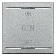 Axolute Клавиши с символами для системы автоматизации для 2 функций - 2 модуля, ON-OFF-GEN, цвет алю