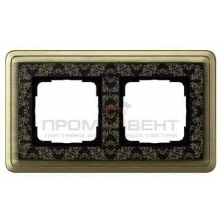Рамка 2-ая Gira ClassiX Art Бронза/Черный