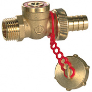 Кран сливной водоразборный Giacomini R608 - 1/2" (НР/Штуцер, под отвертку, полный комплект)