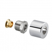 Набор присоединительный со стяжным кольцом Oventrop E - 1/2" для медной трубы D12 мм (цвет хром)