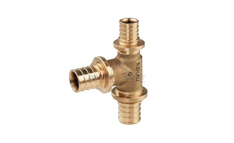 Тройник переходной REHAU PLATINUM - 20 x 20 x 16 (бронза, для труб из сшитого полиэтилена RAUTITAN)