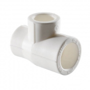 Тройник переходной VALTEC VTp.735 - 75 x 63 x 75 (для полипропиленовых труб под пайку, цвет белый)