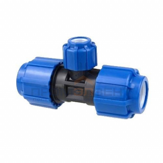 Тройник Политэк - 63 (винтовой, для труб ПНД)