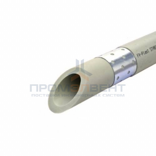 Труба полипропиленовая армированная алюминием FV-Plast STABI - 110×16,2 (PN20, штанга 4м, цв.серый)