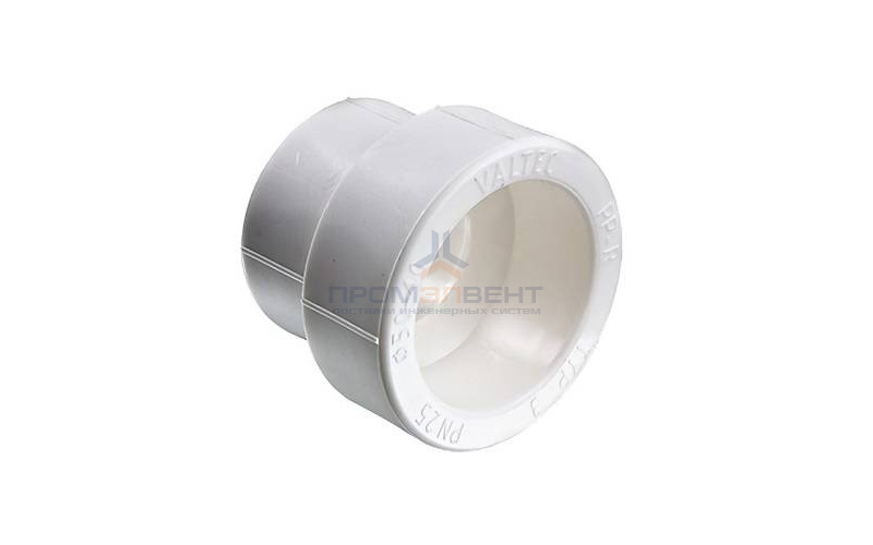 Муфта редукционная VALTEC VTp.705 - 90 x 63 (для полипропиленовых труб под пайку, цвет белый)