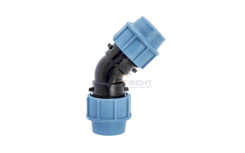 Отвод 45° UNIDELTA 1018 - 32 (винтовой, для труб ПНД)
