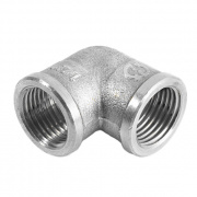 Отвод 90° латунный резьбовой переходной STOUT (ВР/ВР) - 3/4" x 1/2" (никелированный)