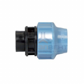 Переход на внутреннюю резьбу UNIDELTA 1004 - 16 x 3/4" (винтовой, для труб ПНД, резьба пластиковая)