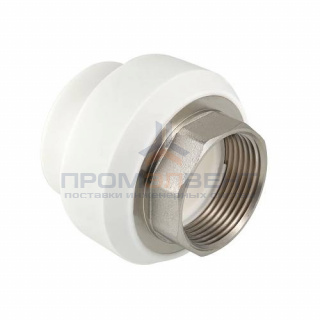 Переход на внутреннюю резьбу под ключ VALTEC VTp.706 - 90 x 3" (для полипропиленовых труб, белый)