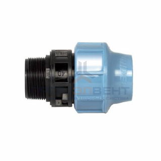 Переход на наружную резьбу UNIDELTA 1003 - 20 x 1/2" (винтовой, для труб ПНД, резьба пластиковая)