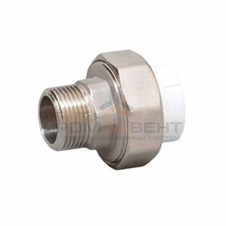 Переход на наружную резьбу разъемный Fusitek - 32 x 1" (для полипропиленовых труб, цвет белый)