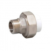 Переход на наружную резьбу разъемный Fusitek - 50 x 1"1/2 (для полипропиленовых труб, цвет белый)