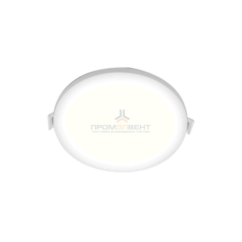 06-17 Светодиодная панель встраиваемая круглая 220В, 10Вт, 800Лм, CRI:80Ra, Ф120/85,алюминиевый корпус, встроенный изолированный драйвер, 2700К