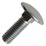 Винт с гладкой головкой и квадратным подголовником М6х16 оцинкованный DKC