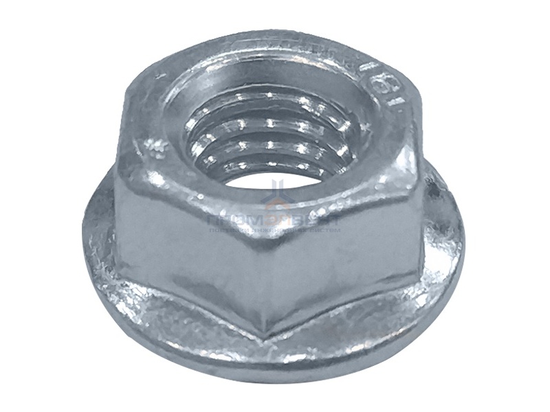 Гайка с насечкой, препятствующей откручиванию М6 оцинкованная DKC