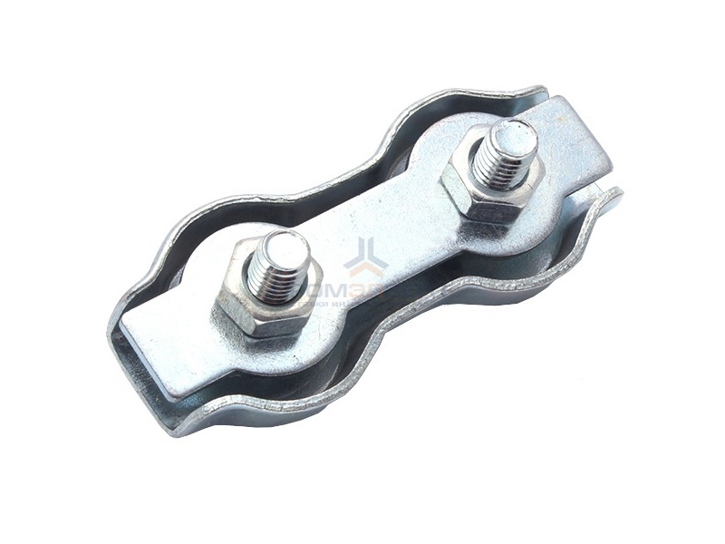 Зажим стальной 8мм Duplex для троса оцинкованный