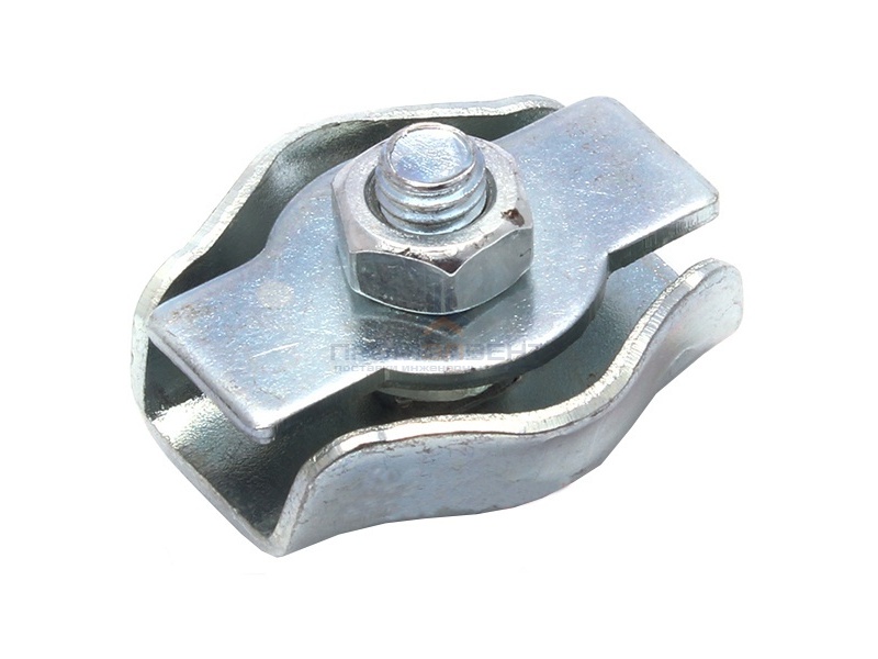 Зажим стальной 6мм Simplex для троса оцинкованный