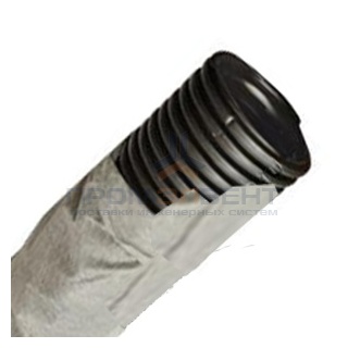 Труба гибкая двустенная дренажная д.200мм с геофильтром, класс SN8,