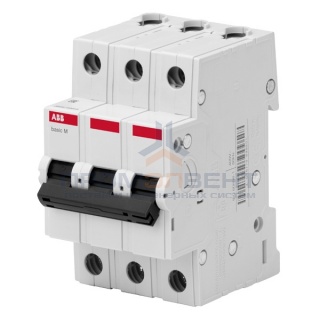 Автоматический выключатель ABB Basic M 3P 40A C 4,5кА, BMS413C40 (автомат)