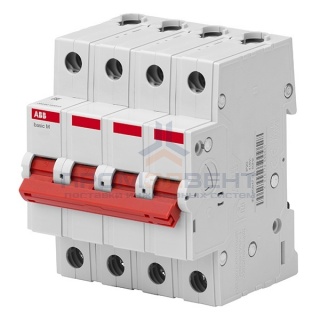 Выключатель нагрузки ABB Basic M 4P 50A (рубильник модульный) BMD51450
