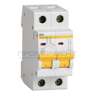Автоматический выключатель ВА47-29 2Р 6А 4,5кА характеристика В ИЭК (автомат)