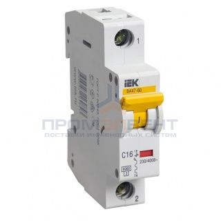 Автоматический выключатель ВА 47-60 1Р 63А 6 кА характеристика С ИЭК (автомат)
