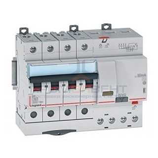 Дифавтомат Legrand DX3 АВДТ 4П C63А 300MA тип AC 7 модуля