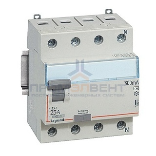 УЗО Legrand DX3 ВДТ 4П 25А 300мА тип AC