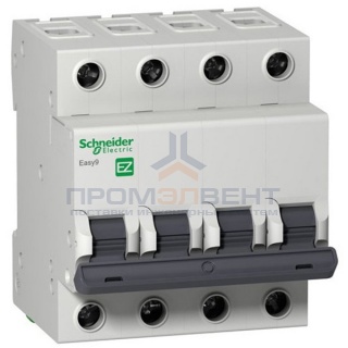 Автоматический выключатель Schneider Electric EASY 9 4П 6А С 4,5кА 400В (автомат)