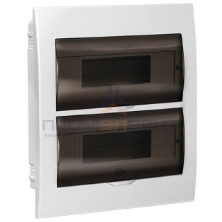 Бокс ЩРВ-П-24 на 24 модуля встраиваемый пластиковый с прозрачной дверкой IP40 ИЭК